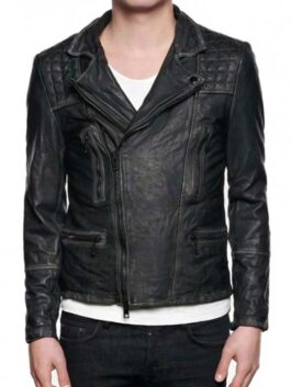 Agents of Shield Nick Blood Black Leather Jacket