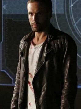 Agents of Shield Nick Blood Black Leather Jacket