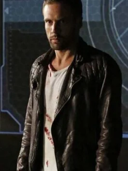 Agents of Shield Nick Blood Black Leather Jacket