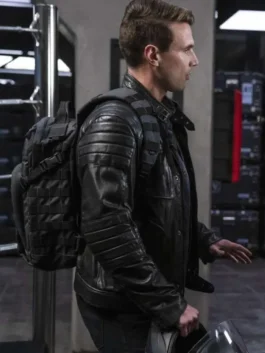 S.W.A.T. Alex Russell Black Leather Jacket