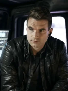S.W.A.T. Alex Russell Black Leather Jacket
