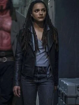 Hellboy Alice Monaghan Black Leather Jacket