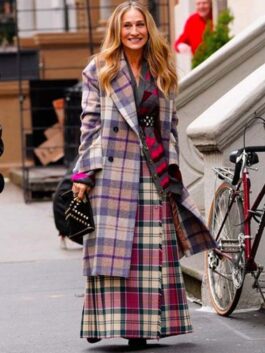 And Just Like That S02 Carrie Bradshaw Plaid Coat