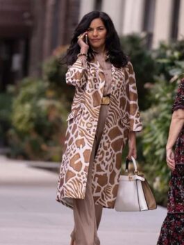 And Just Like That S02 Sarita Choudhury Jacquard Coat