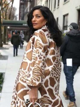 And Just Like That S02 Sarita Choudhury Jacquard Coat