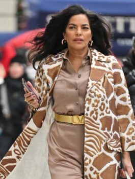 And Just Like That S02 Sarita Choudhury Jacquard Coat