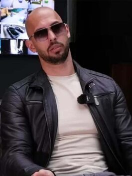 Andrew Tate Black Leather Jacket