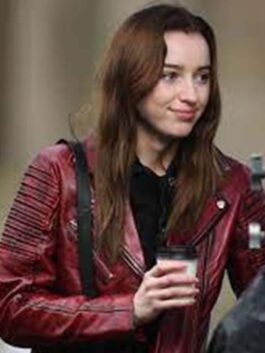 Bank Of Dave 2023 Phoebe Dynevor Leather Jacket