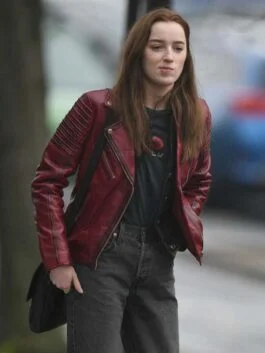 Bank Of Dave 2023 Phoebe Dynevor Leather Jacket