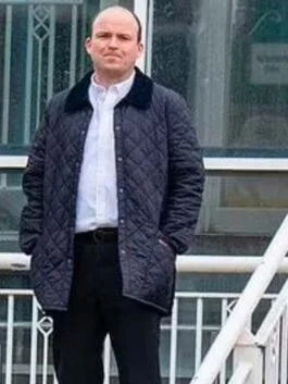 Bank Of Dave 2023 Rory Kinnear Diamond Quilted Jacket