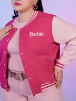 Barbie Embroidered Varsity Jacket