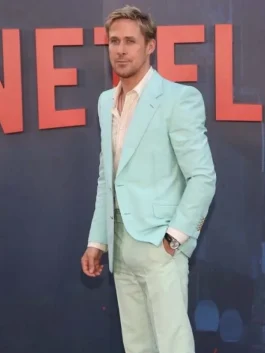 Barbie Ryan Gosling Blue Blazer back