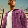 Bel-Air S02 Jabari Banks Purple Denim Jacket