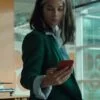 Black Mirror S06 Annie Murphy Green Coat