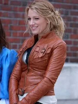 Blake Lively Gossip Girl Brown Jacket