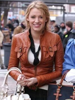 Blake Lively Gossip Girl Brown Jacket