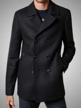 Dash & Lily Dash Black Pea Coat