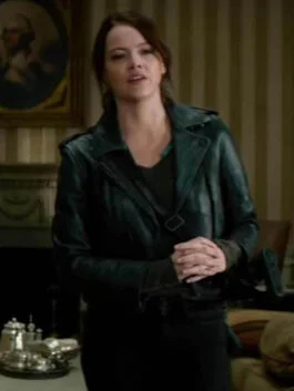 Zombieland Double Tap Emma Stone Green Biker Leather Jacket