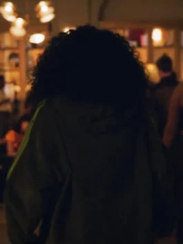 Gossip Girl Whitney Peak Green Striped Sleeve Hoodie