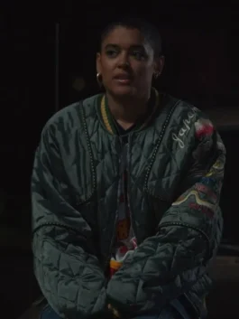 Gossip Girl S02 Julien Calloway Quilted Satin Bomber Jacket