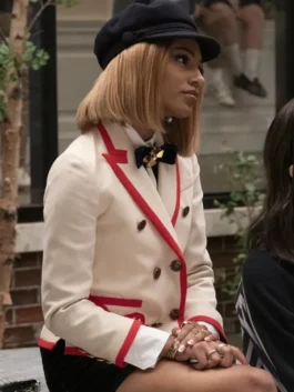 Gossip Girl S02 Savannah Lee Smith Red Piping White Blazer