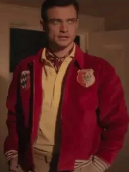 Thomas Doherty Gossip Girl Red Wool Jacket
