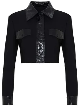 Kelli Berglund Black Cropped Jacket pose