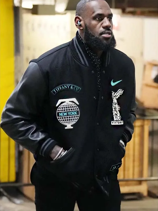 Lebron James Tiffany & Co Nike Black Varsity Jacket