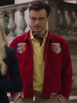 Thomas Doherty Gossip Girl Red Wool Jacket