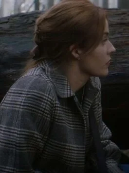 Nancy Drew Kennedy McMann Grey Plaid Coat