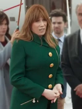 Queen Of Oz 2023 Catherine Tate Green Coat back
