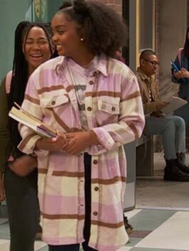 Raven’s Home Laya DeLeon Hayes Plaid Coat