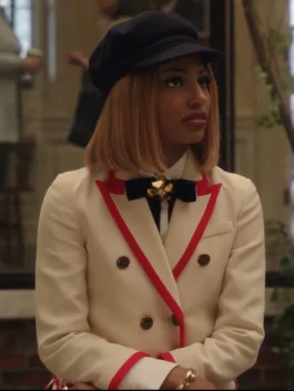 Gossip Girl S02 Savannah Lee Smith Red Piping White Blazer