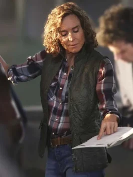 The Company You Keep 2023 Polly Draper Olive Quilted Vest