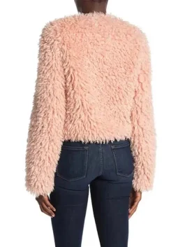 The Equalizer 2021 Delilah McCall Pink Fur Jacket back