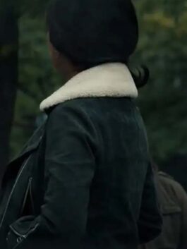 The Equalizer Season 2 Liza Lapira Grey Suede Leather Jacket