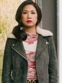 The Equalizer Season 2 Liza Lapira Grey Suede Leather Jacket