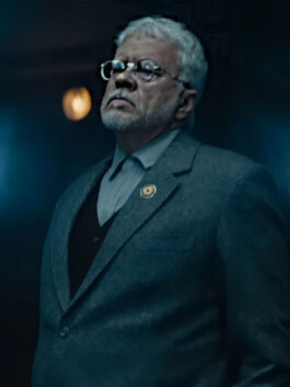 Tv Series Silo 2023 Tim Robbins Grey Blazer