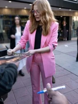 George & Tammy 2023 Jessica Chastain Pink Suit