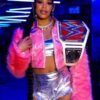 WWE Bianca Belair Pink Fur Jacket