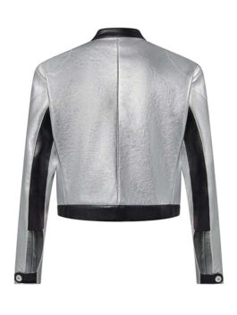 Chloe Moretz CCXP 22 Silver Jacket