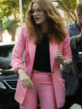 George & Tammy 2023 Jessica Chastain Pink Suit