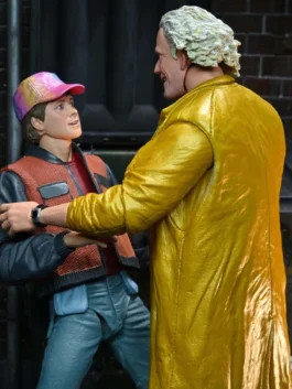 Marty McFly and Doc Brown Yellow Coat Movie Scene Costume