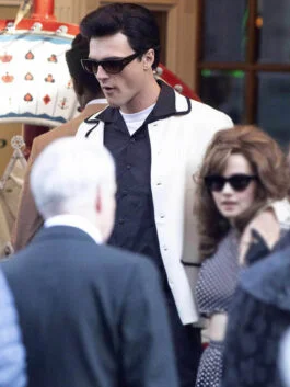 Priscilla 2023 Jacob Elordi White Blazer