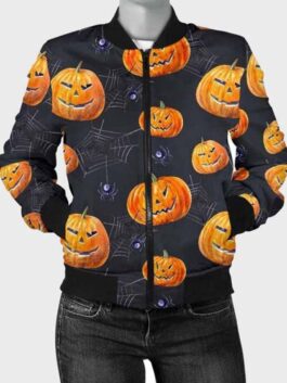 Halloween Pumpkin Printed Jacket