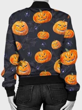 Halloween Pumpkin Printed Jacket