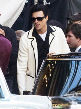 Priscilla 2023 Jacob Elordi White Blazer
