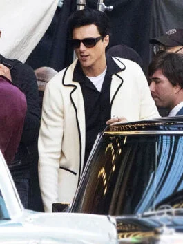 Priscilla 2023 Jacob Elordi White Blazer
