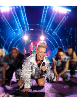 Summer Carnival Tour 2023 P!nk Silver Cropped Jacket