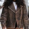 Cindy Kimberly Leather Biker Jacket